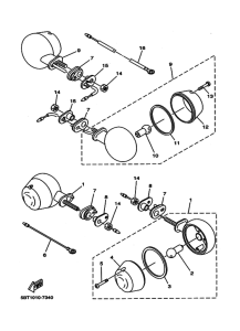 ST225 Rear flasher light assy