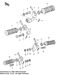KZ400 Подножки