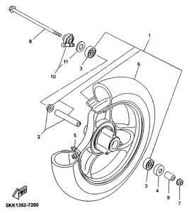 YN50R Переднее колесо