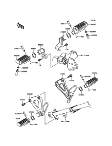KL650 Подножки