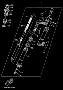 CW50RS Передняя вилка