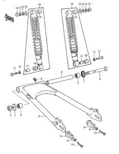 KZ1000 Swing arm / shock absorbers