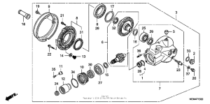 VTX1300C Редуктор