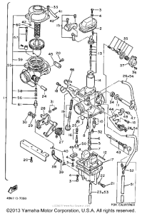 XT600WC (CA ED.) Карбюратор