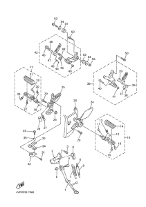 YZF1000R Stand. footrest