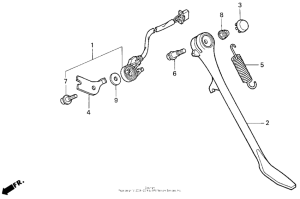 VT600C Подножка