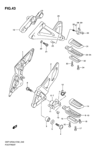GSF1250 Подножки