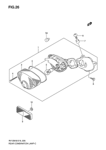 RV125 Задний комбинированный сигнал