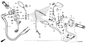  Handle Lever + Switch + Cable + Mirror
