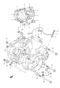 DR350 Картер двигателя