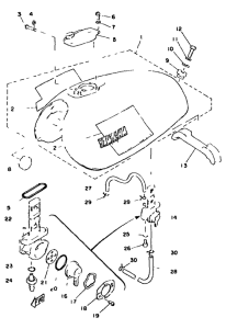XS400 Топливный бак