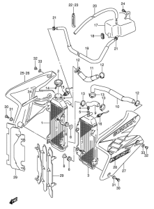 DR-Z400 Радиатор