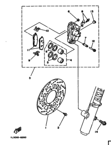YZ250 YZ250U Передний суппорт