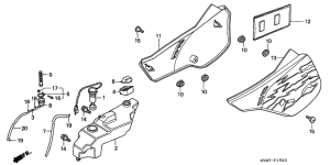 CRM50R Side cover / oil tank