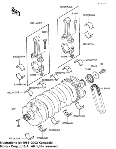 ZX900 Вал коленчатый