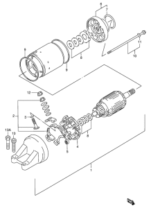 GSX-R1100 Стартерный мотор