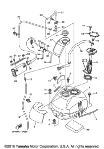 XP500G Топливный бак