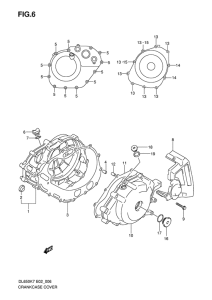 DL650 (ABS) Crankcase cover ass`y  (v
