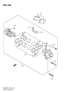 GSF650 Передний суппорт