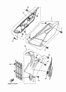 YZ85LW Боковые обтекатели