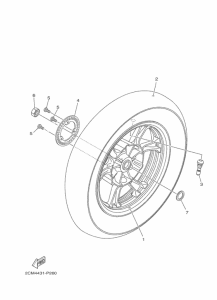 MW125A Переднее колесо