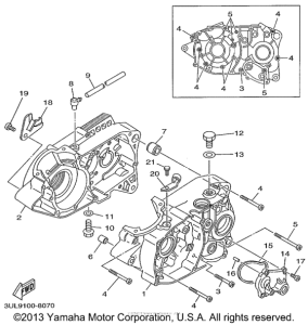 RT100L Картер двигателя