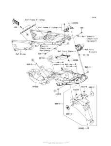 ZX1400 Заднее крыло