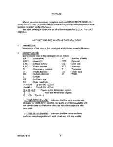 RM125 Catalog preface