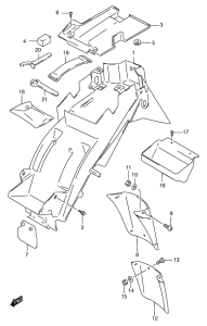 GSF1200S (ABS) Заднее крыло