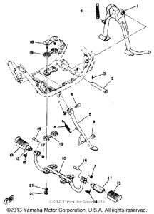 RD400E Подножки