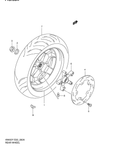 AN400 Rear wheel complete assy