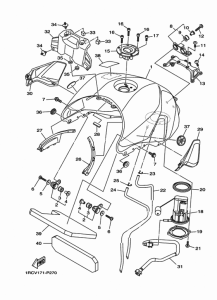 FZ09 Топливный бак