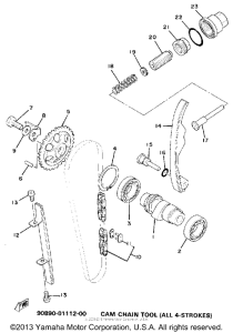 SR500F Camshaft-chain tensioner