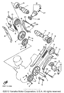 XV700LC Цепь механизма газораспределения