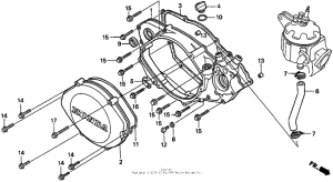 CR500R Крышка картера правая