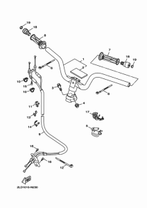 XC125R Steering handle & cable