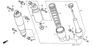 VT1100C Rear cushion