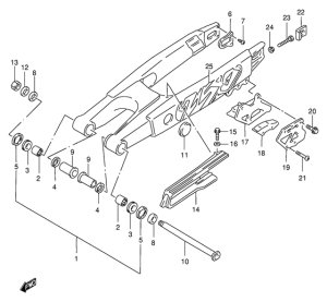 RM250 Маятник задний