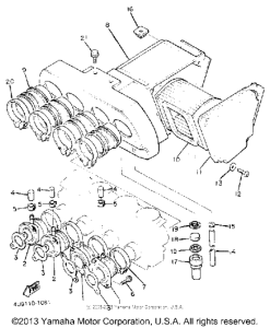 XJ550RK Воздушный фильтр