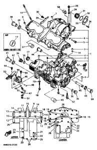 XJ600N Картер двигателя