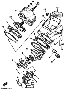 YZ125 YZ125W Впускная система