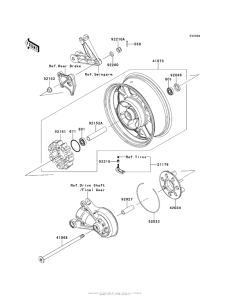 ZG1400 Rear Wheel / chain (Cef)