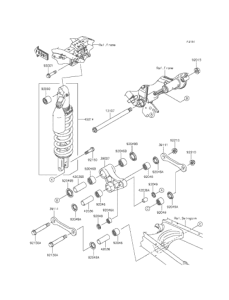 KLX250 サスペンション / ショックアブソーバ
