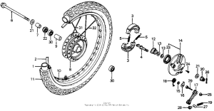 CB125S Front wheel 79