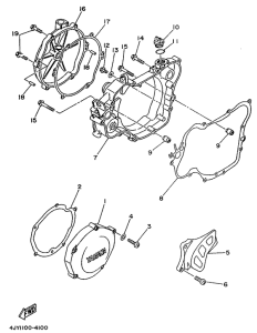 YZ125 Крышка картера двигателя