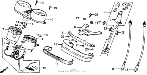 CB400 Speedometer + tachometer + key set