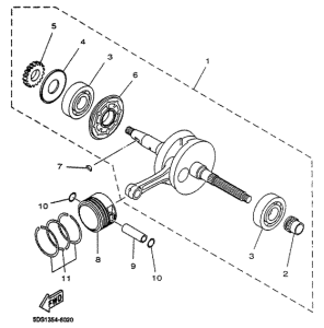 YP125R Crankshaft.piston