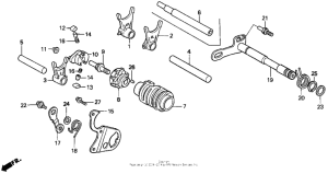 CR250R Вилка переключения передач