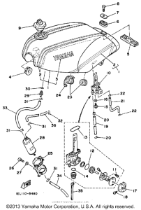 RZ350NC Топливный бак