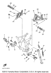 XT600EEC Подножки